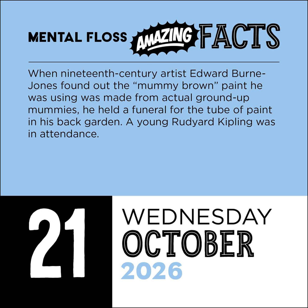 simon schuster amazing facts from mental floss 2026 calendar