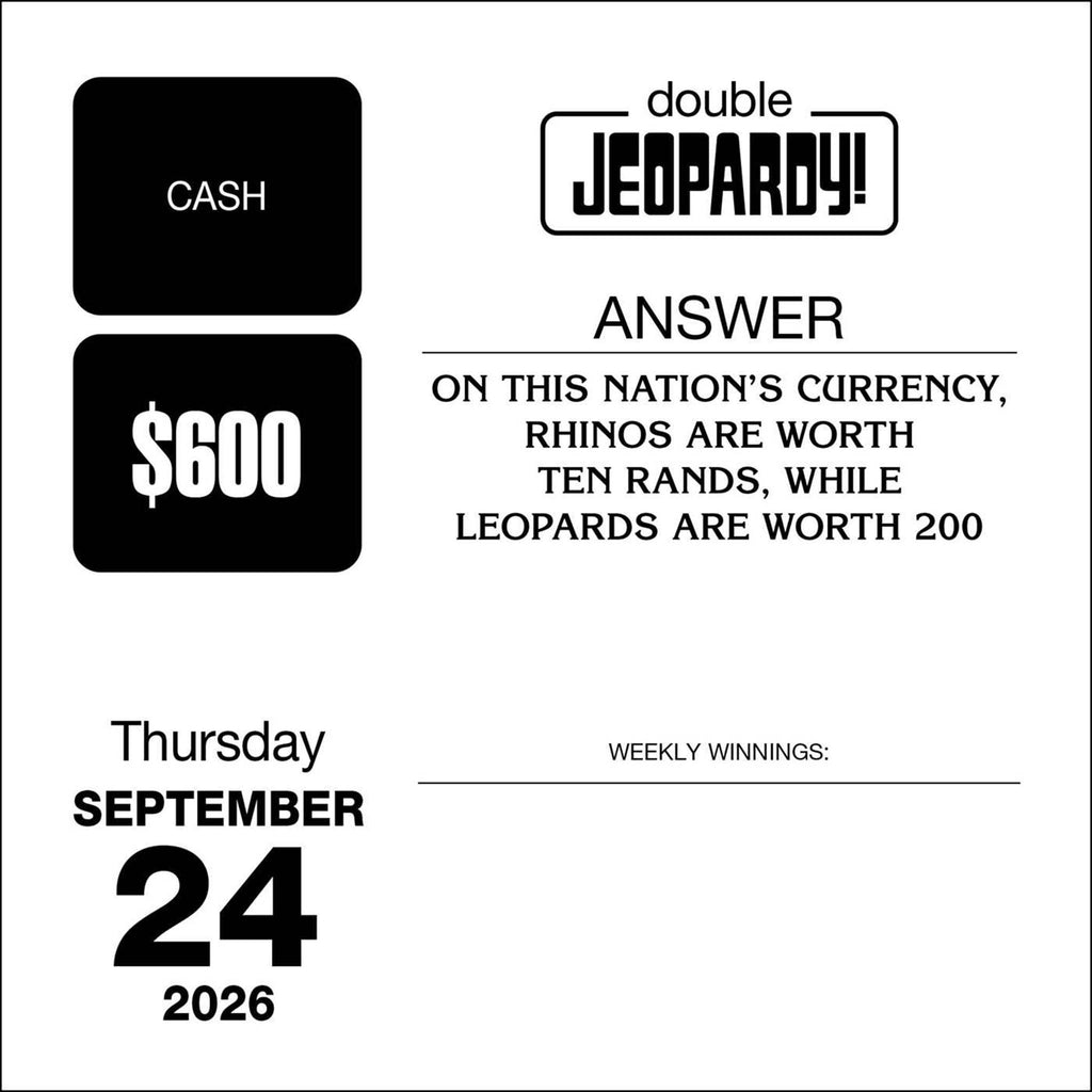 simon schuster jeopardy 2026 day to day calendar
