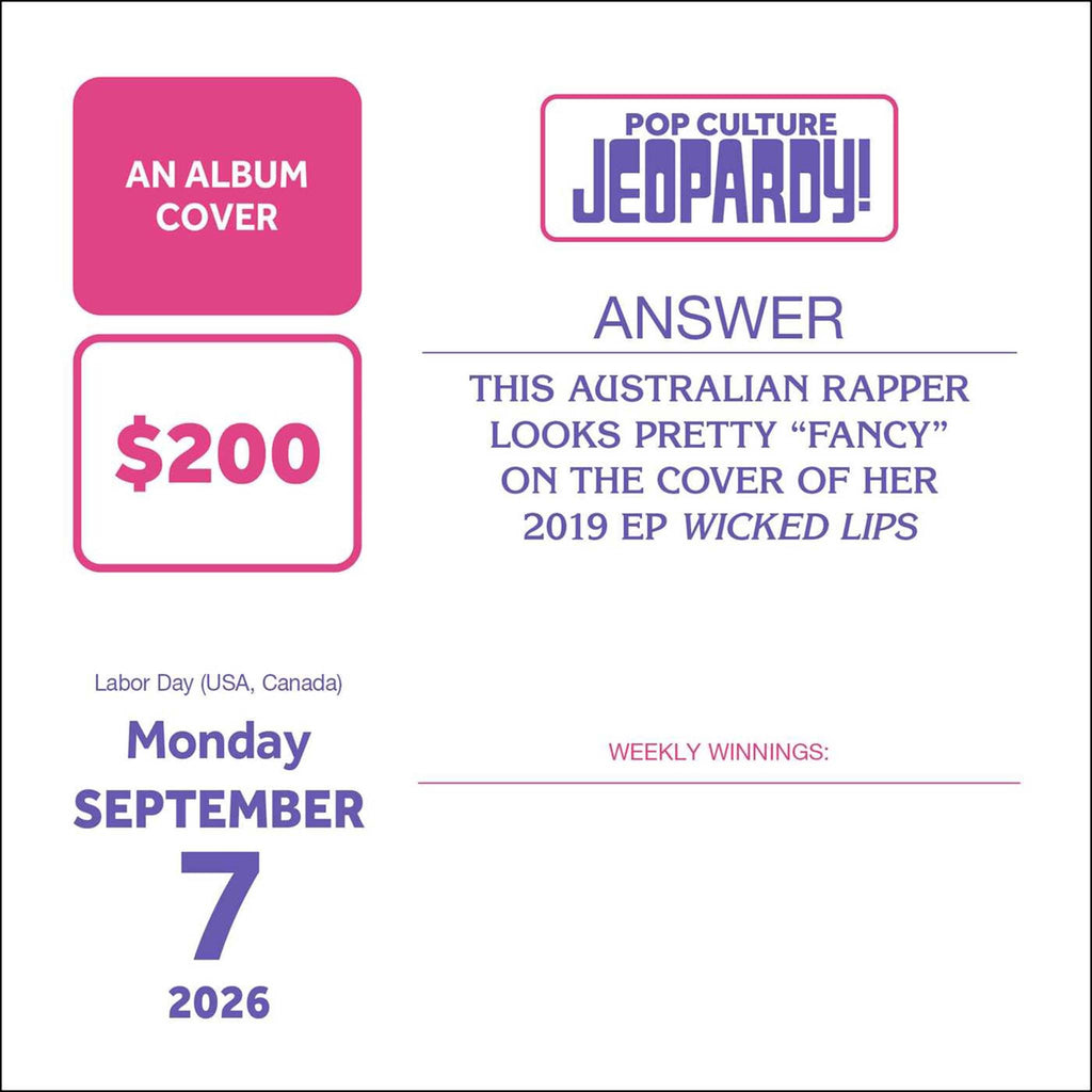 simon schuster pop culture jeopardy 2026 day to day calendar