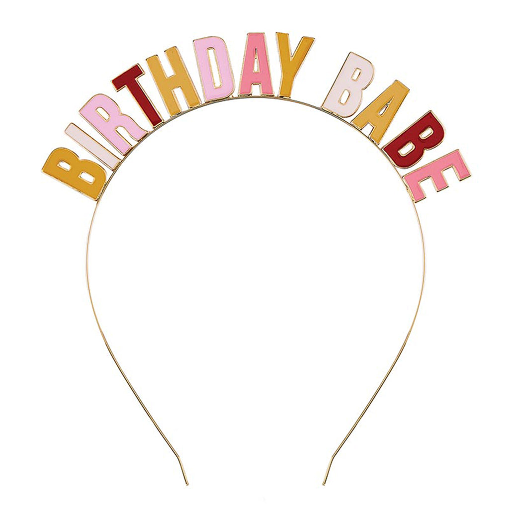 Slant Collections Birthday Babe metal party headband.