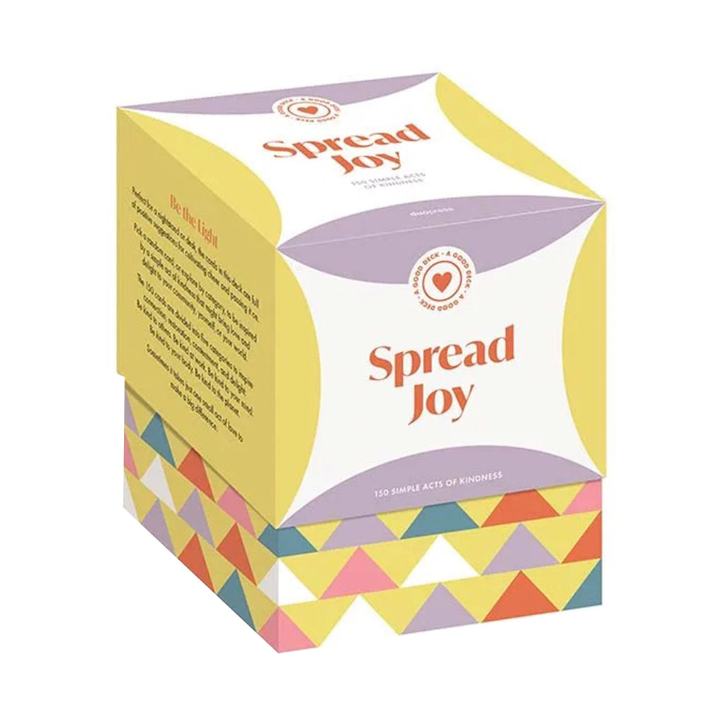 Sourcebooks, A Good Deck, Spread Joy: 150 Simple Acts of Kindness cards box, front view.