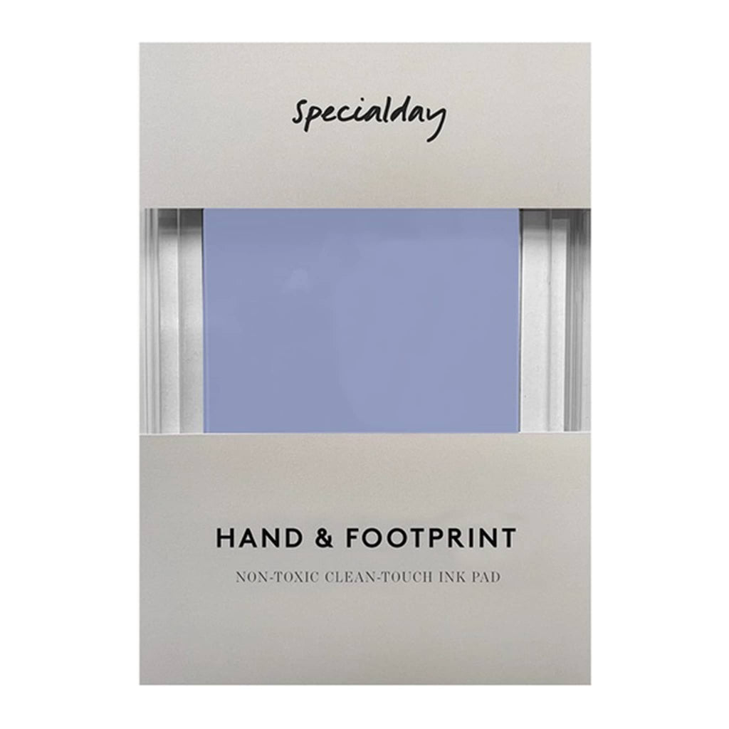 Specialday Baby Hand and Footprint Kit in blue, front of packaging.