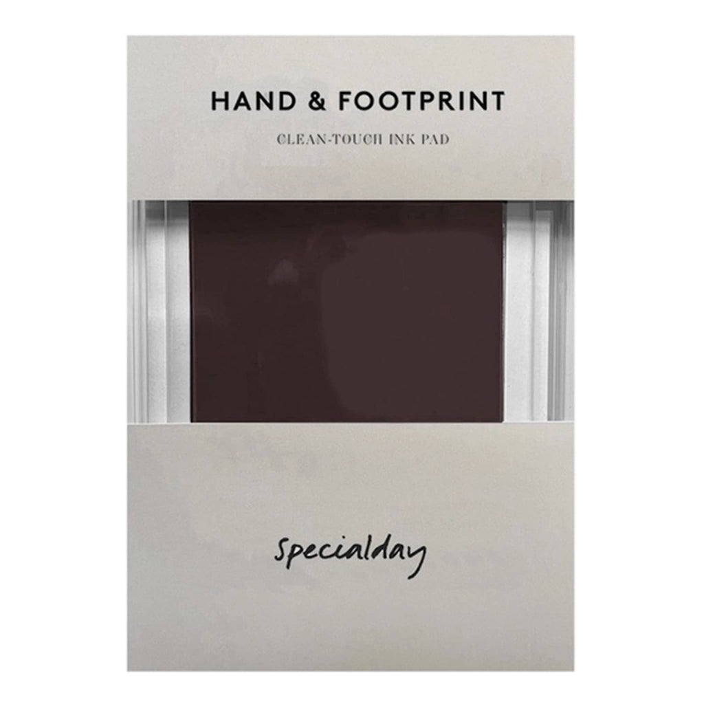 Brown ink pad in packaging with 'Hand & Footprint' and 'Specialday' branding on a white background.
