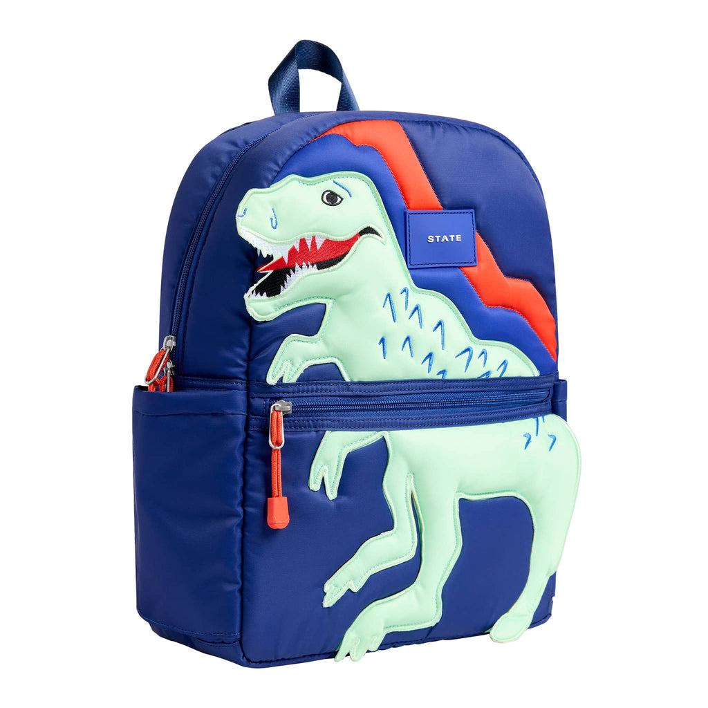 State Bags Kane Kids Travel Backpack in Dino, front angle view.