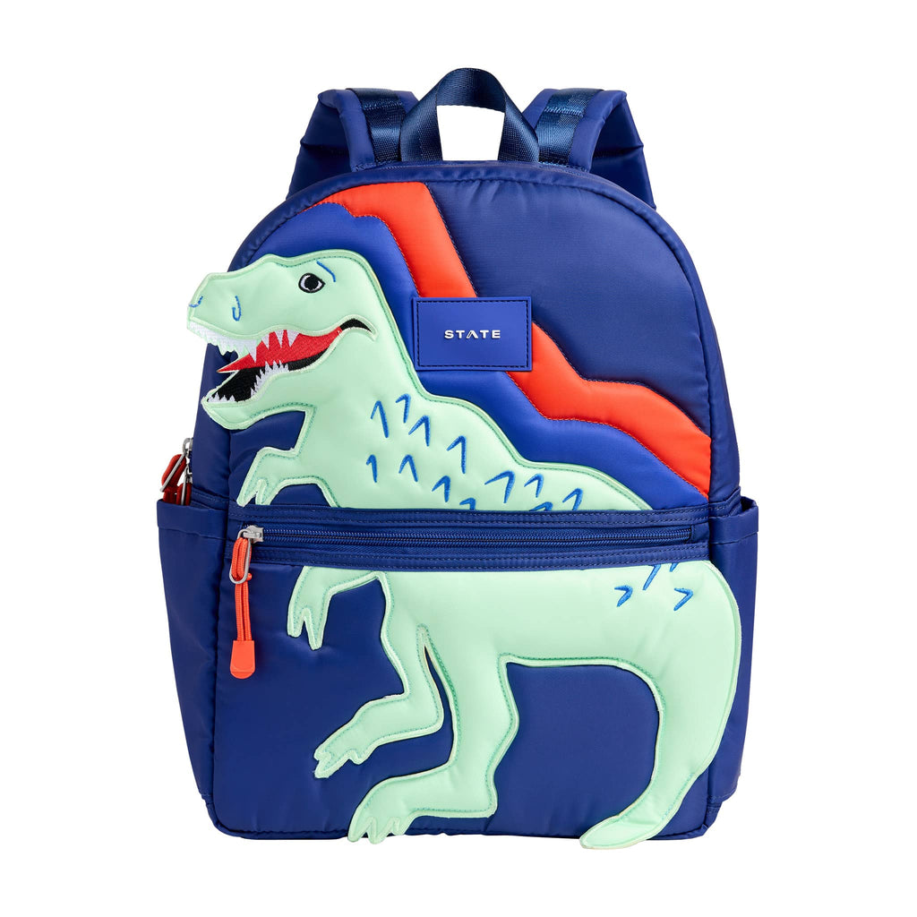 State Bags Kane Kids Travel Backpack in Dino, front view.
