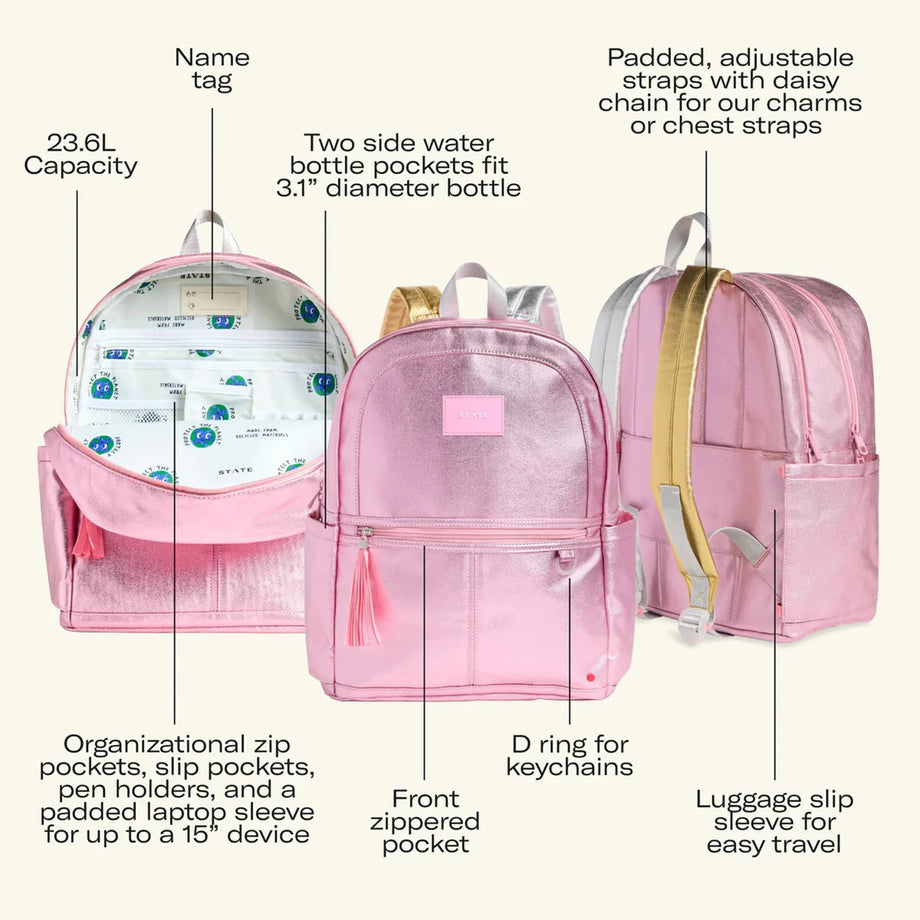 STATE Bags Kane Kids Double Pocket Backpack in Discoballs – Annie's Blue Ribbon General Store