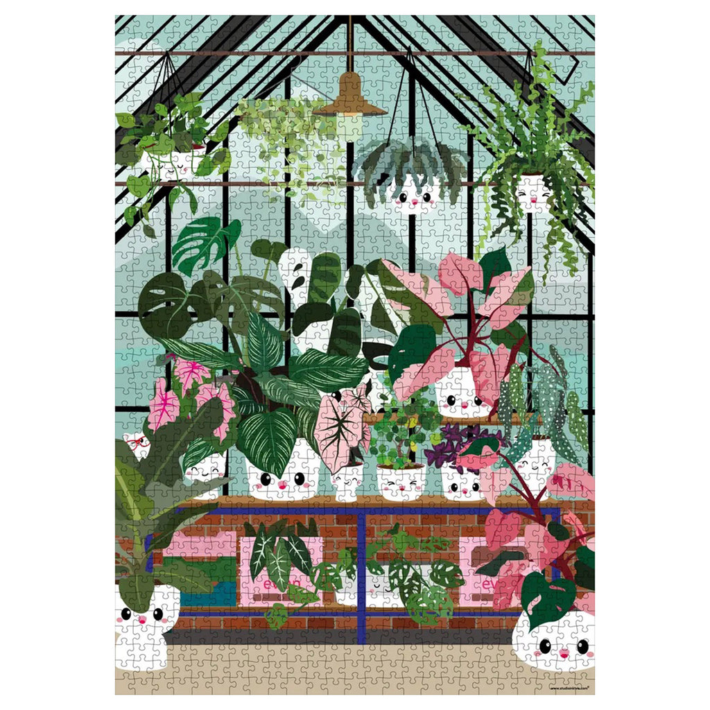 Studio Inktvis 1000 piece Never Enough Plants jigsaw puzzle, completed.