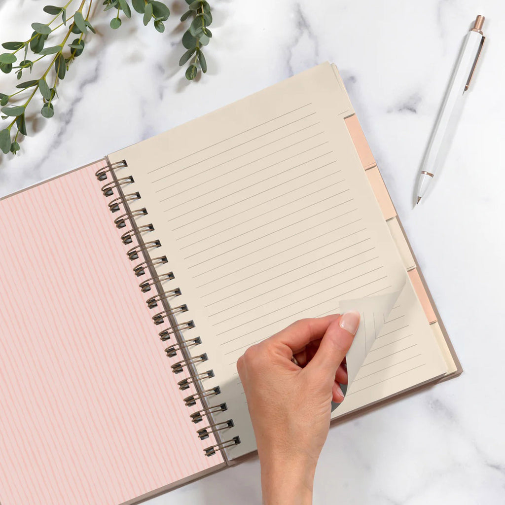 Studio Oh! Be Kind Edith hardcover notebook, sample pages showing ruled paper.
