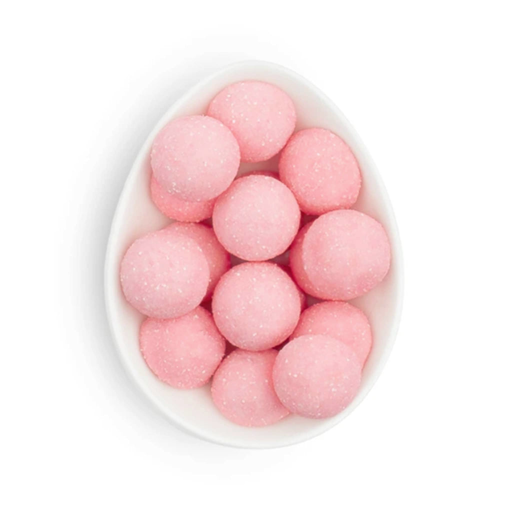 Sugarfina Easter 2025 Bunny Tails candy in white oval dish.