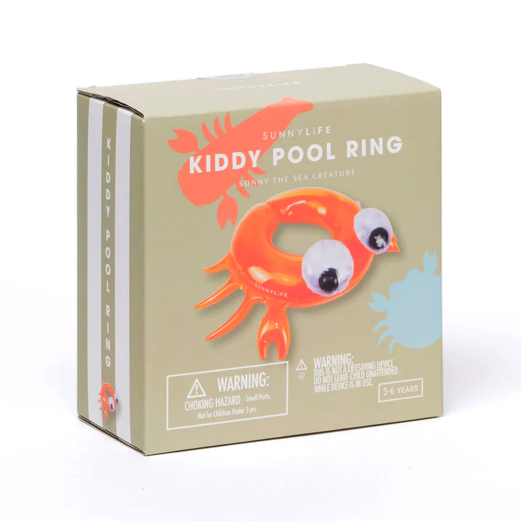 Sunnylife Sonny the Sea Creature Inflatable Kiddy Pool Ring in box packaging.