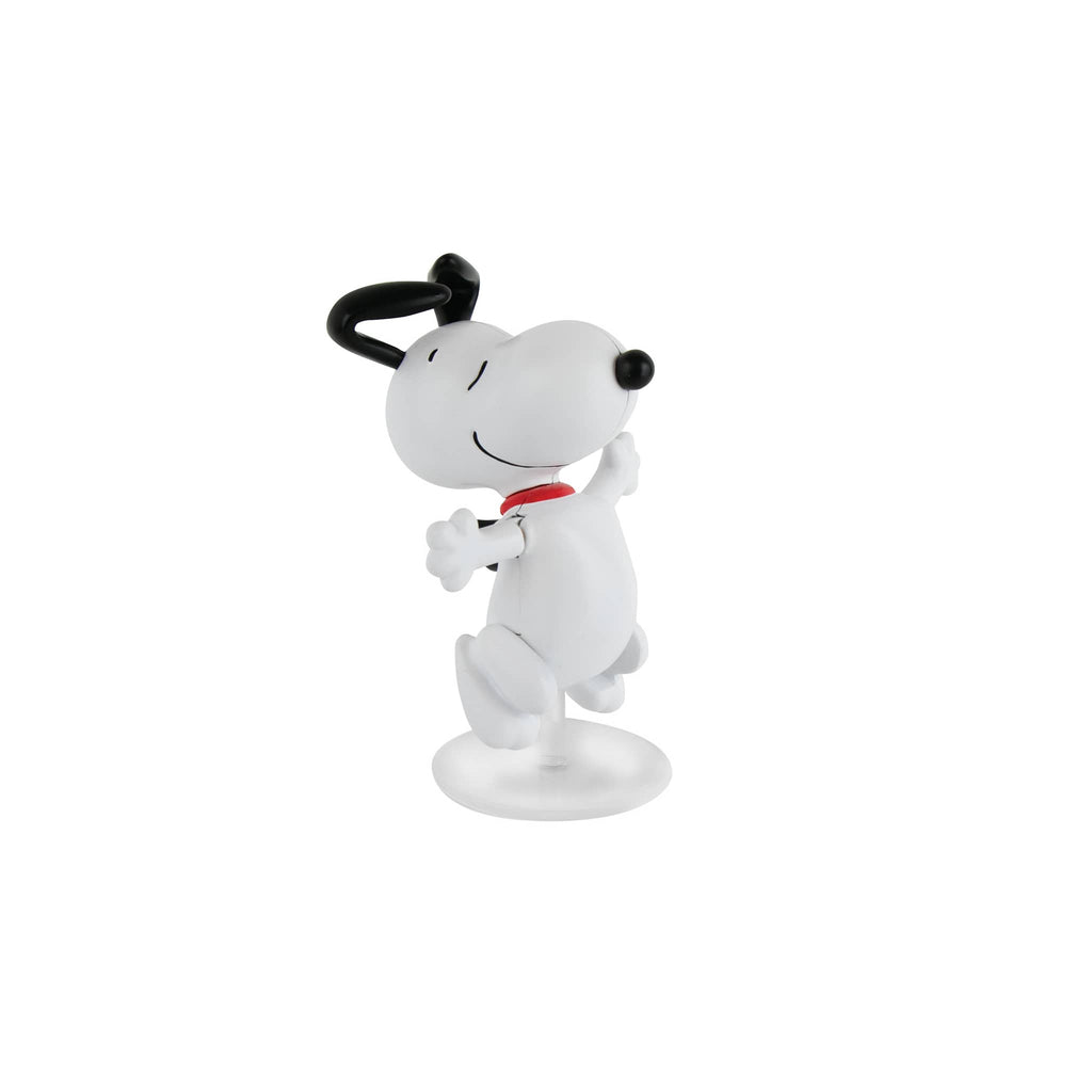 World's Smallest Dancing Snoopy Peanuts toy on a stand, against a white background.