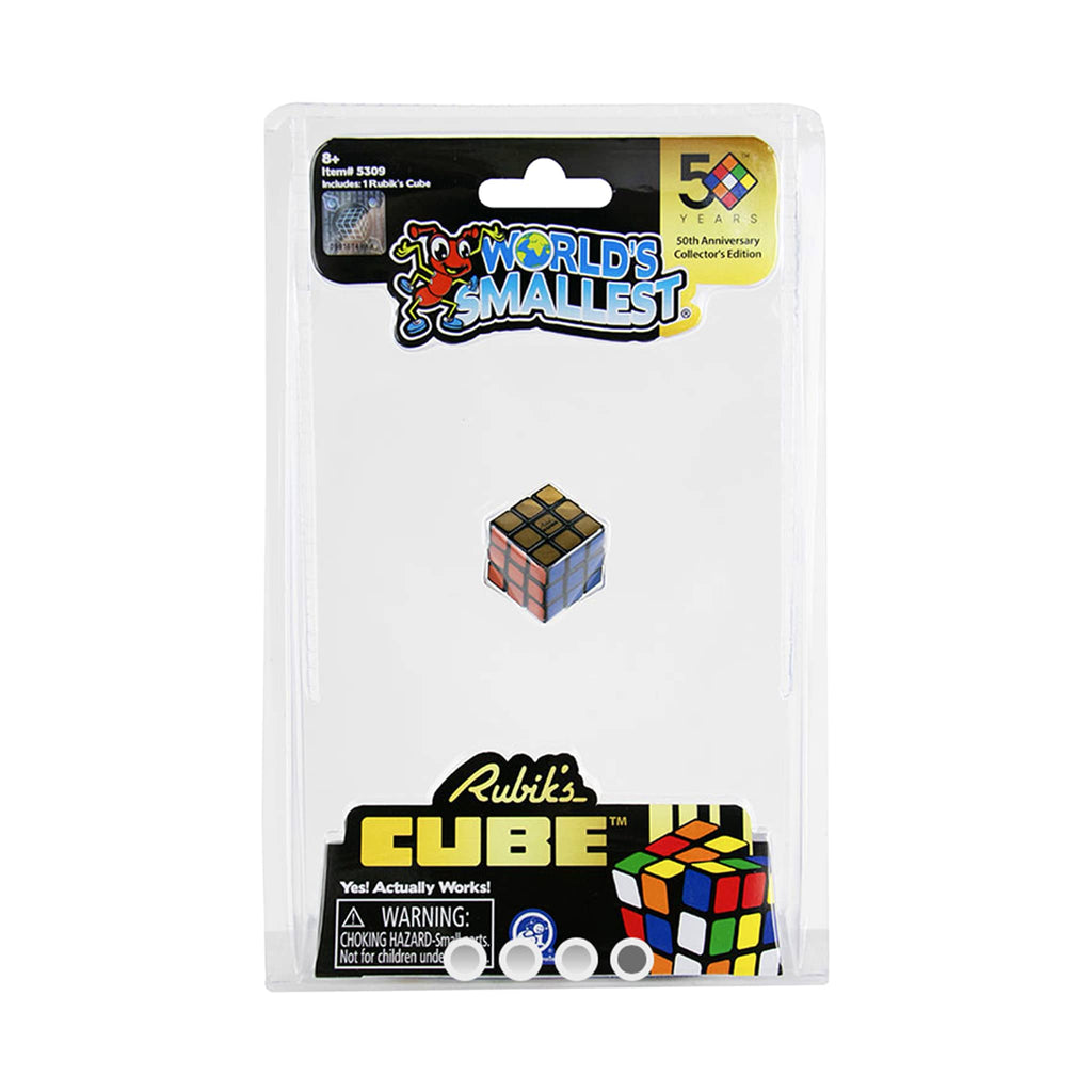 Super Impulse World's Smallest Rubik's Cube 50th anniversary collectors edition in packaging.