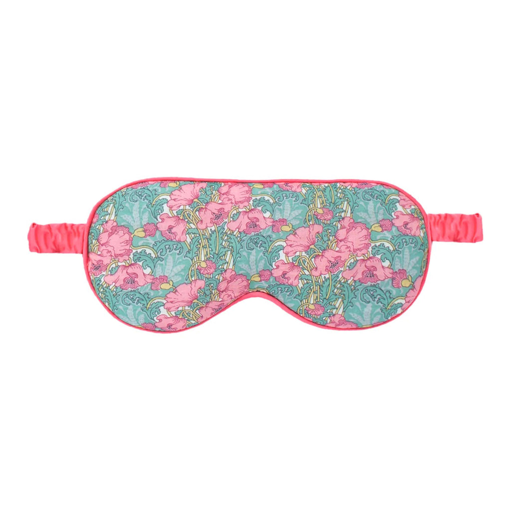 Tonic x Liberty Clementina floral print sleeping eye mask, front view.