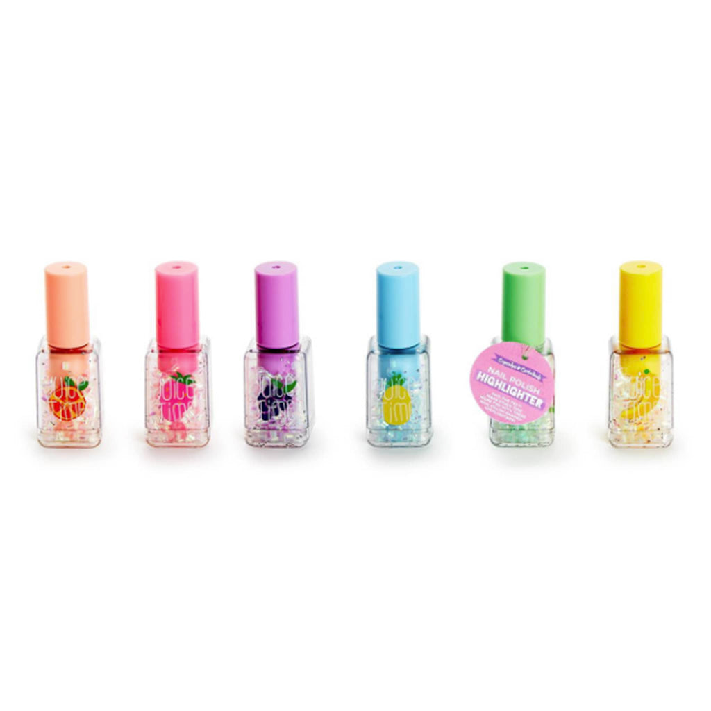 Two's Company Nail Polish Highlighter Pen in bottles that look like nail polish, 6 colors.