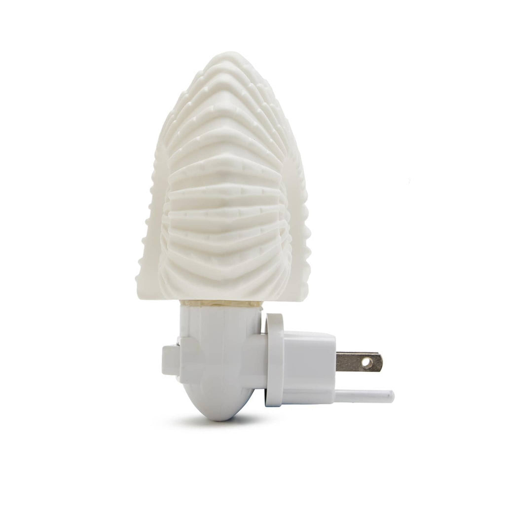 Two's Company Nautilus Shell Decorative Night Light, side view.