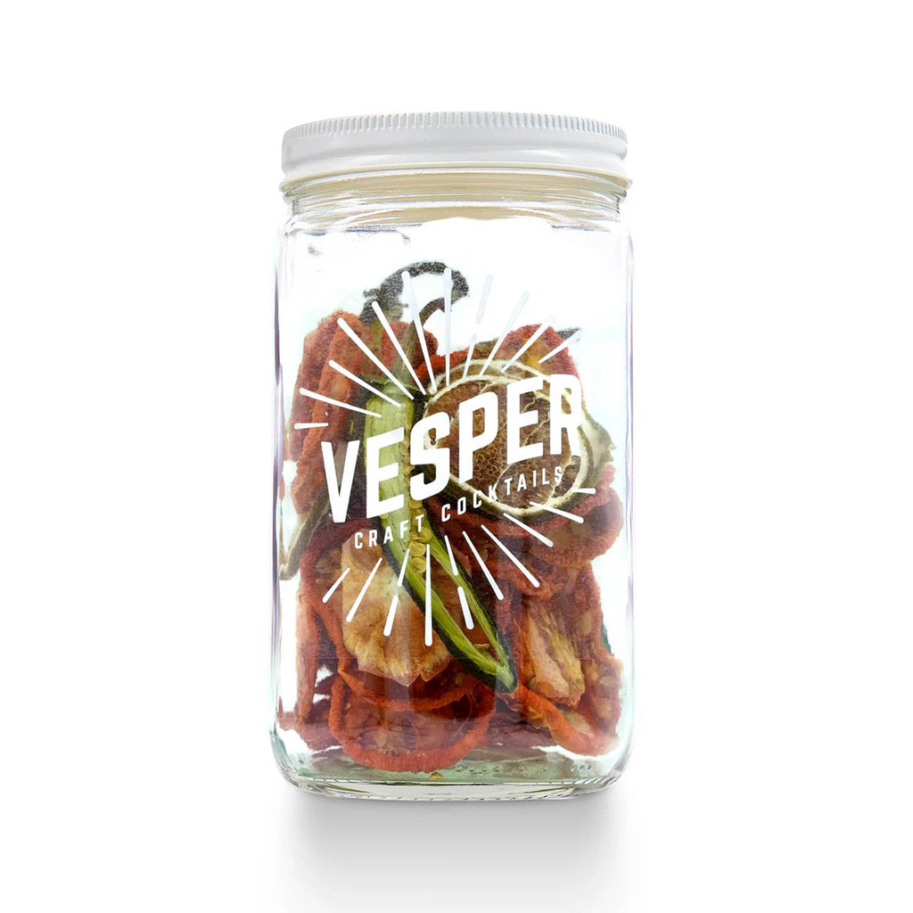 Vesper Cocktails Bloody Caesar Craft Cocktail Infusion Kit in mason jar packaging, front view.