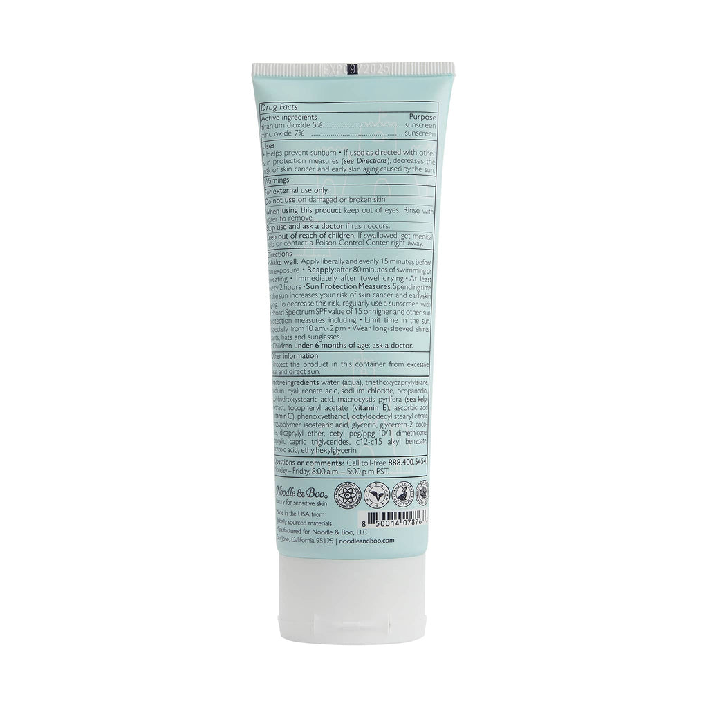 VitaSea Kids Play Day Mineral Sunscreen Lotion SPF50 in tube packaging, back view.