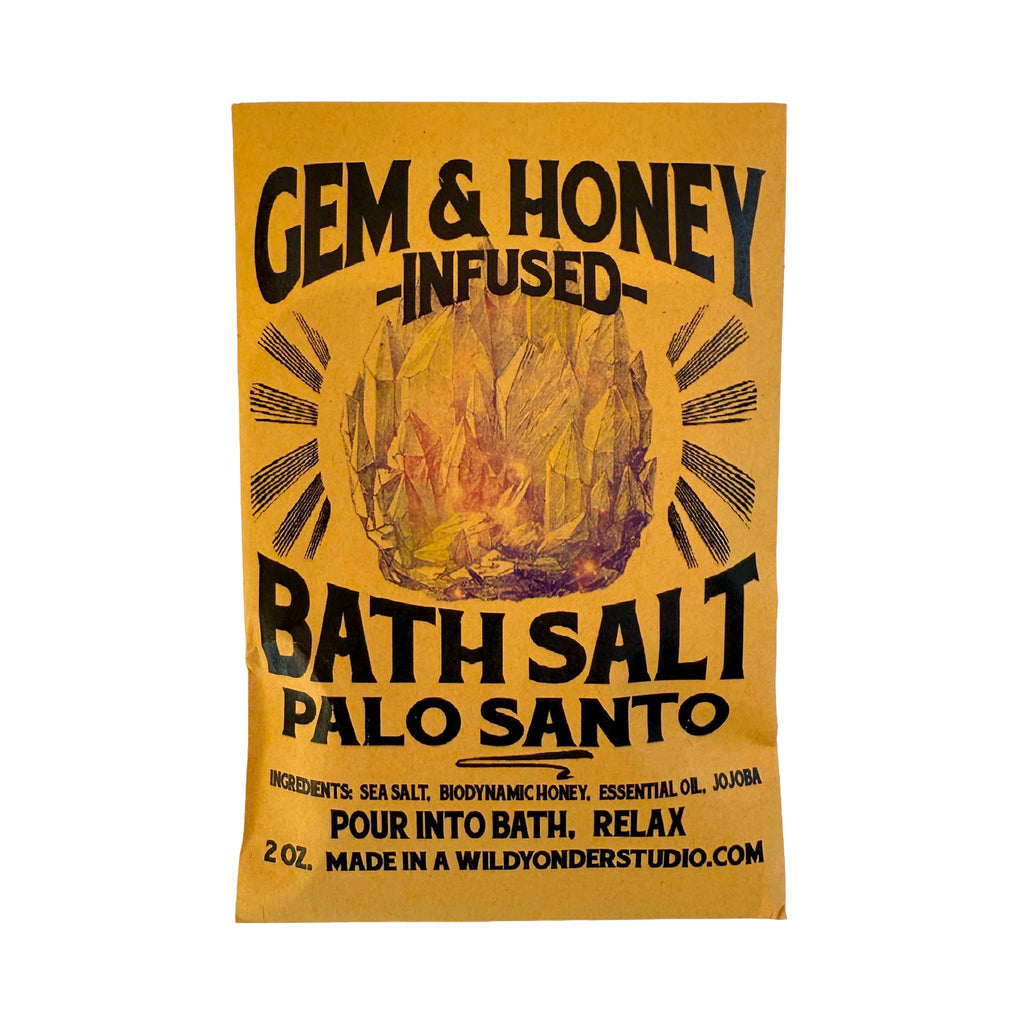 Palo Santo Gem and Honey Infused Mineral Bath Soak and Scrub