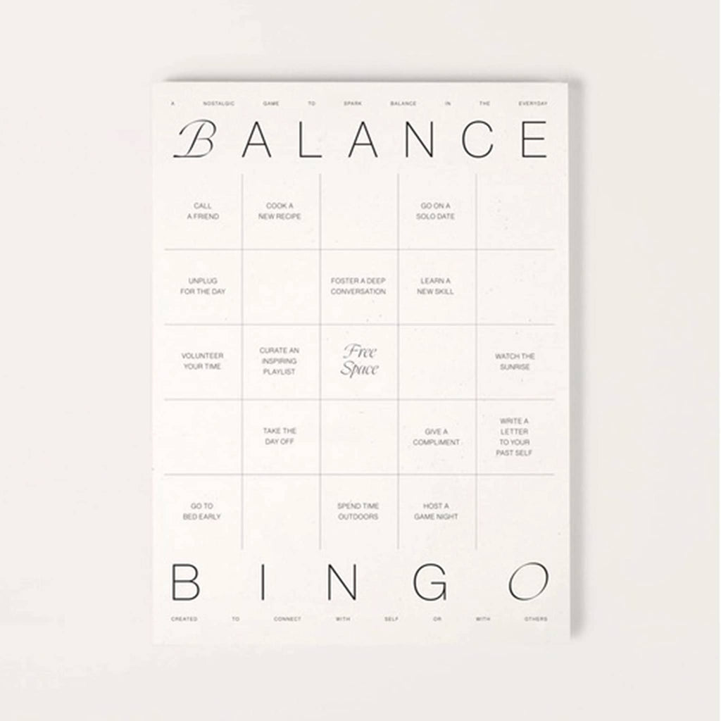 Wilde House Paper Balance Bingo game paper pad.