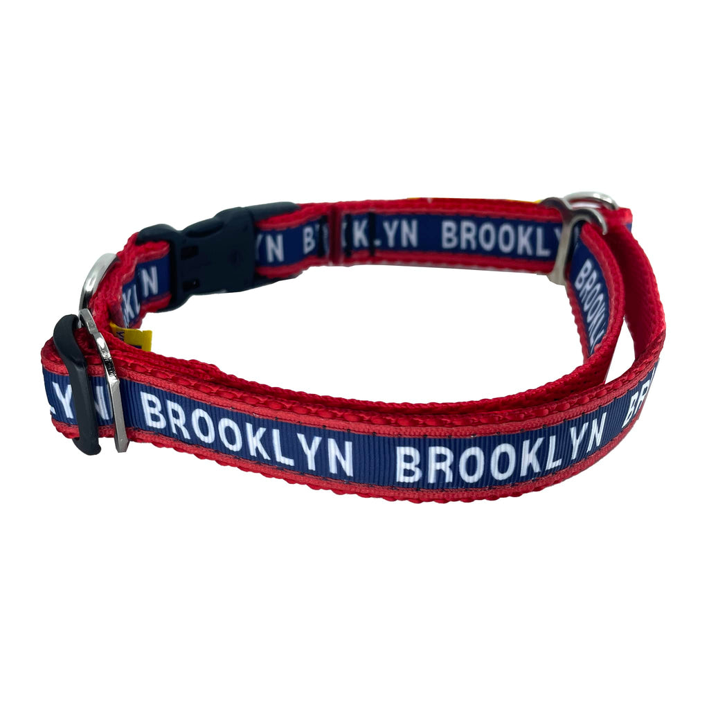 Yellow Snow Dog Gear Brooklyn Limited Slip Dog Collar in Red.