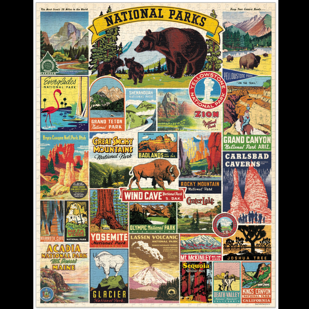 1000 piece national parks jigsaw puzzle detail