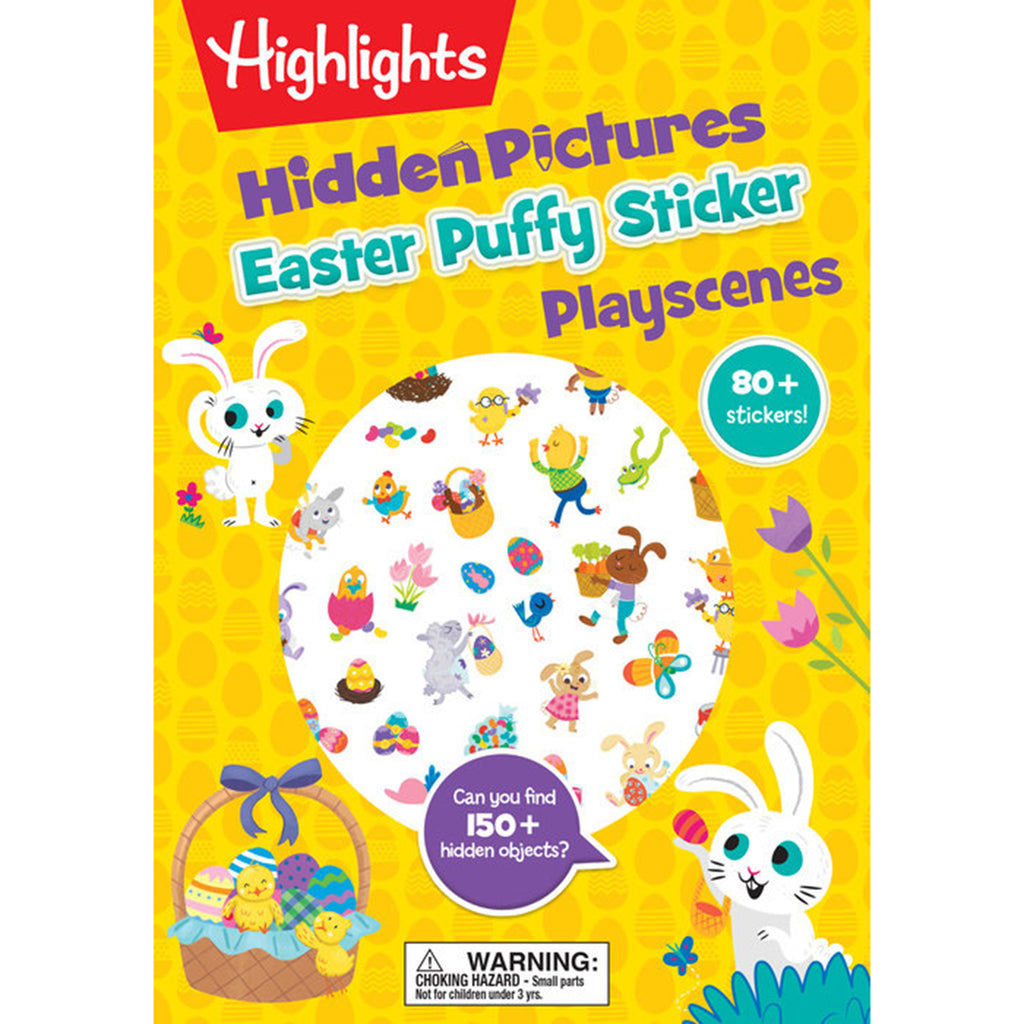 Penguin Random House Hidden Pictures Easter Puffy Sticker Playscenes paperback book front cover.