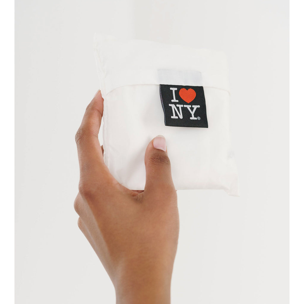 baggu standard ripstop nylon reusable shopping bag i love new york in pouch