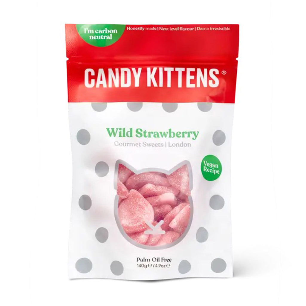 belgiums chocolate source wild strawberry flavored candy kittens gummy candy gourmet sweets gummies in resealable bag