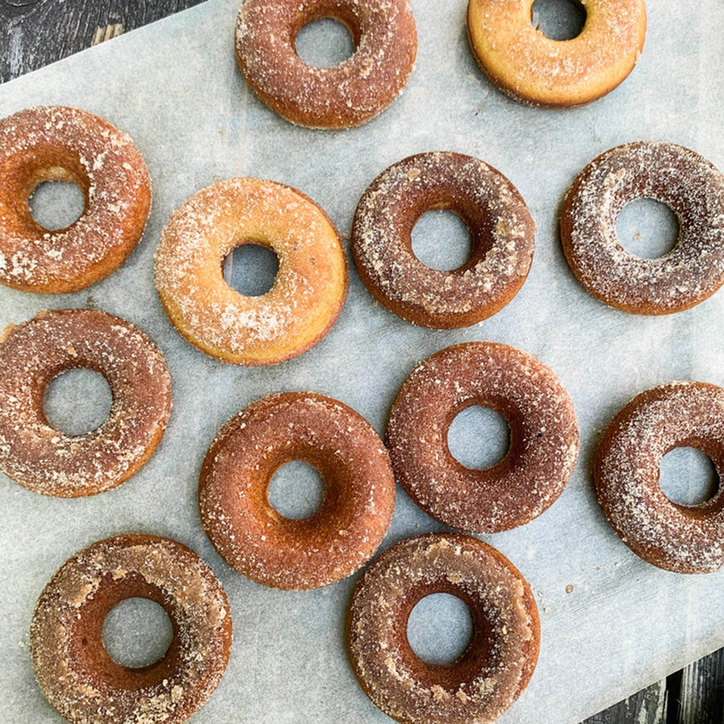 brooklyn brewshop farm steady apple cider doughnut baking mix baked doughnuts