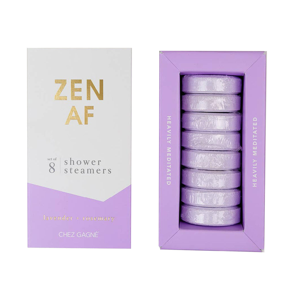 chez gagne zen af lavender rosemary scented shower steamers in packaging