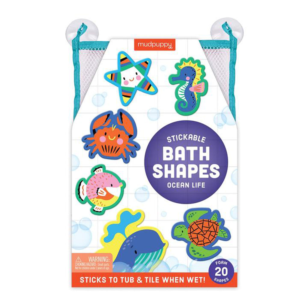 chronicle mudpuppy ocean life stickable foam bath shapes tub toy in packaging