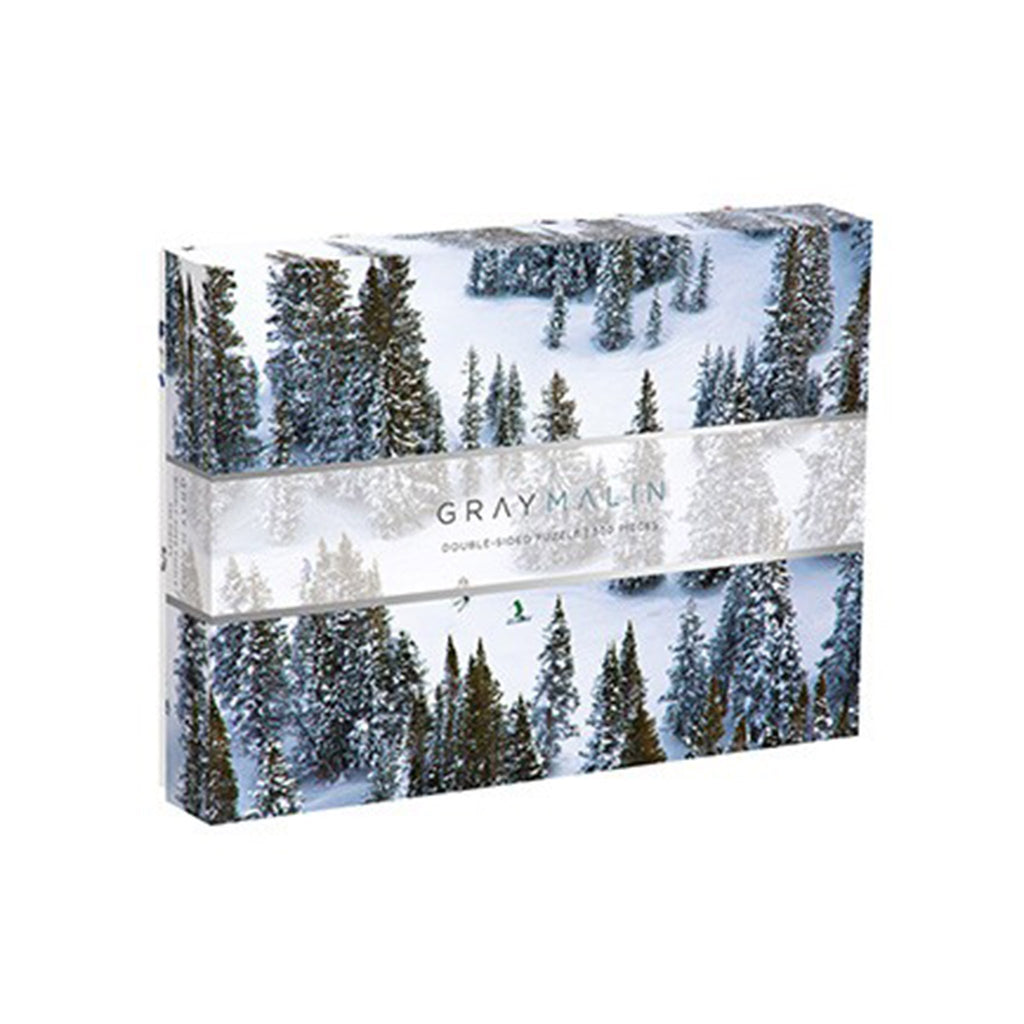 500 piece gray malin the snow two-sided jigsaw puzzle box front