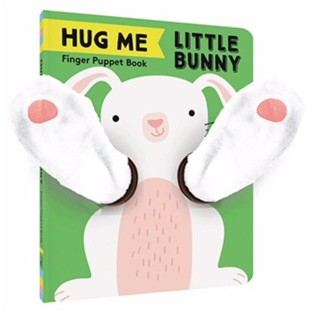 Chronicle Hug Me Little Bunny Finger Puppet Board Book front cover.