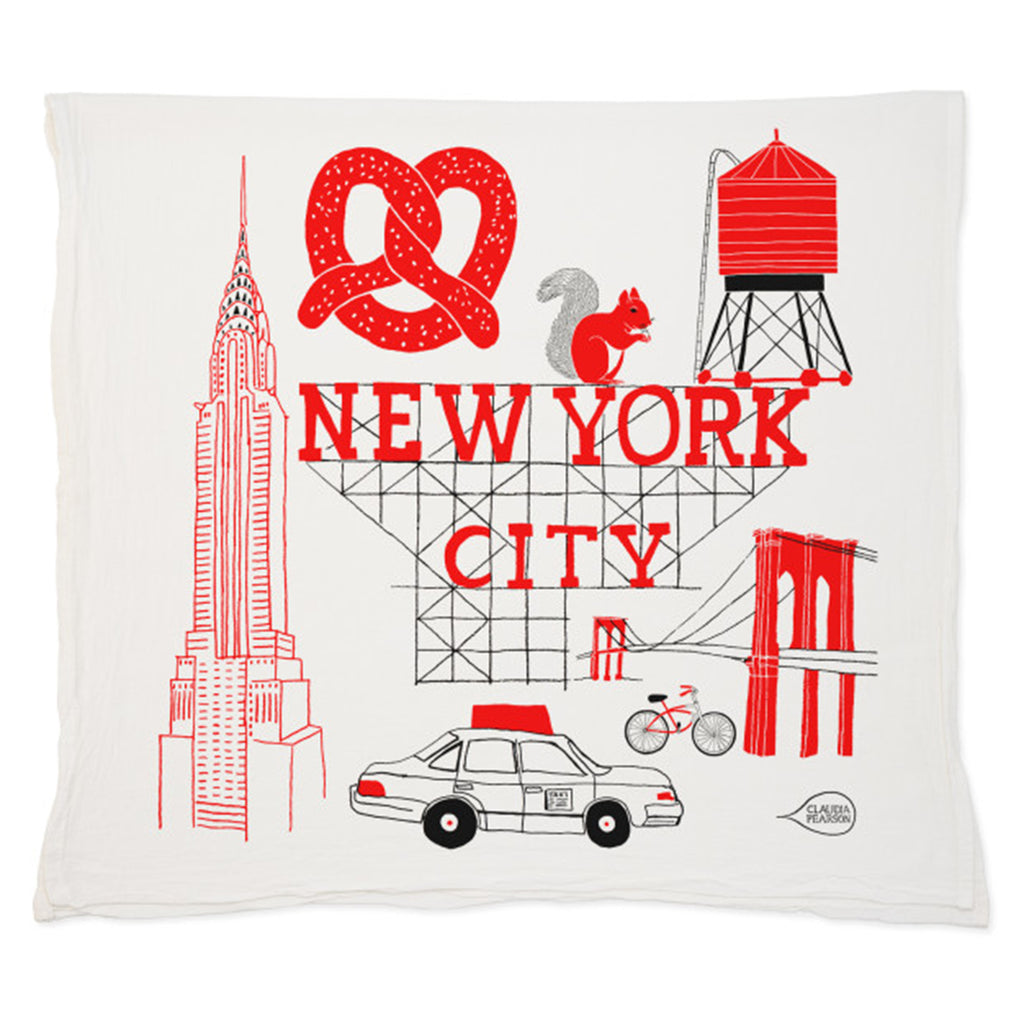 claudia pearson new york city tea towel
