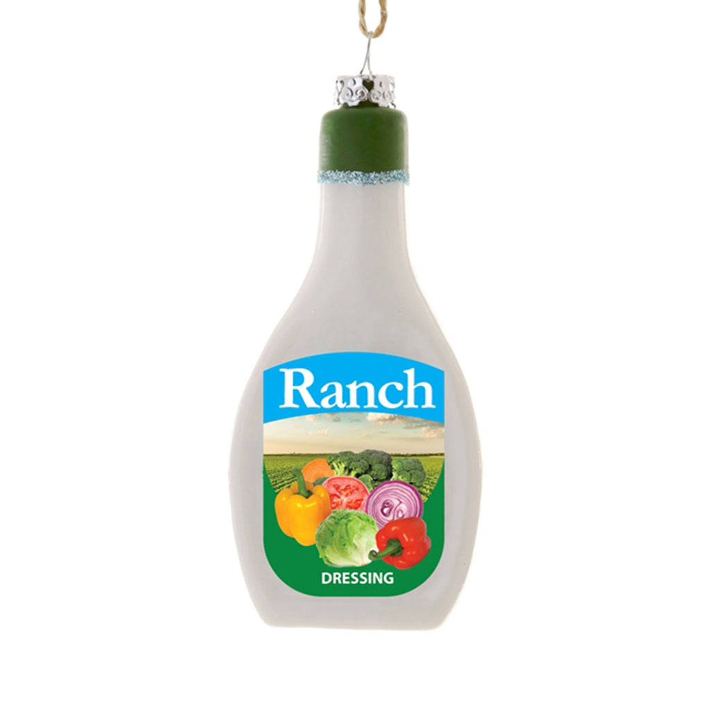 cody foster bottle of ranch dressing holiday christmas tree ornament