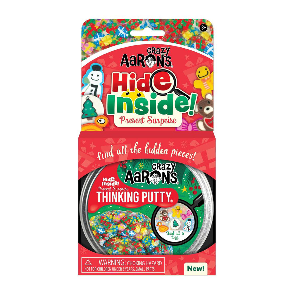 crazy aarons hide inside present surprise holiday christmas thinking putty in packaging