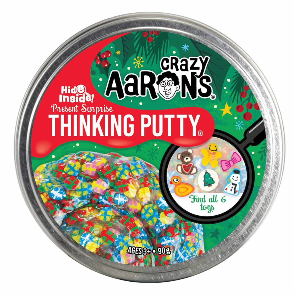 crazy aarons hide inside present surprise holiday christmas thinking putty tin