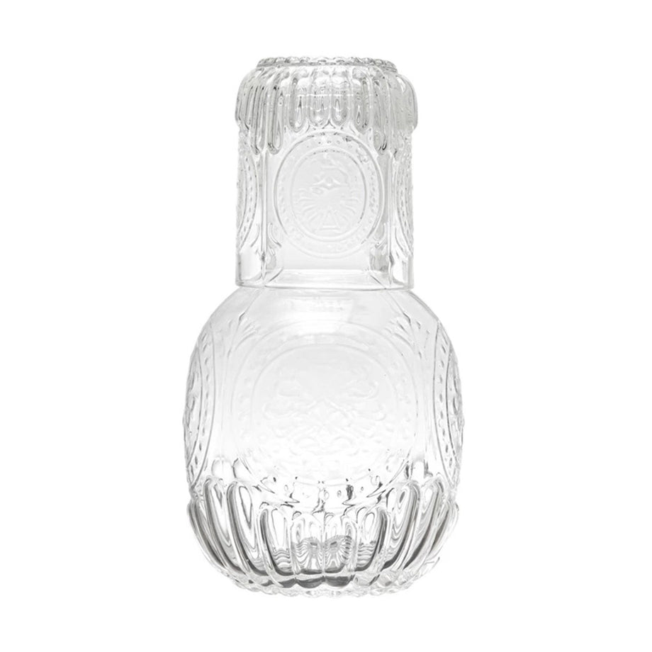 https://blueribbongeneralstore.com/cdn/shop/products/creative-coop-df7360-28-ounce-embossed-glass-carafe-with-8-ounce-embossed-drinking-glass_460x@2x.jpg?v=1675283946