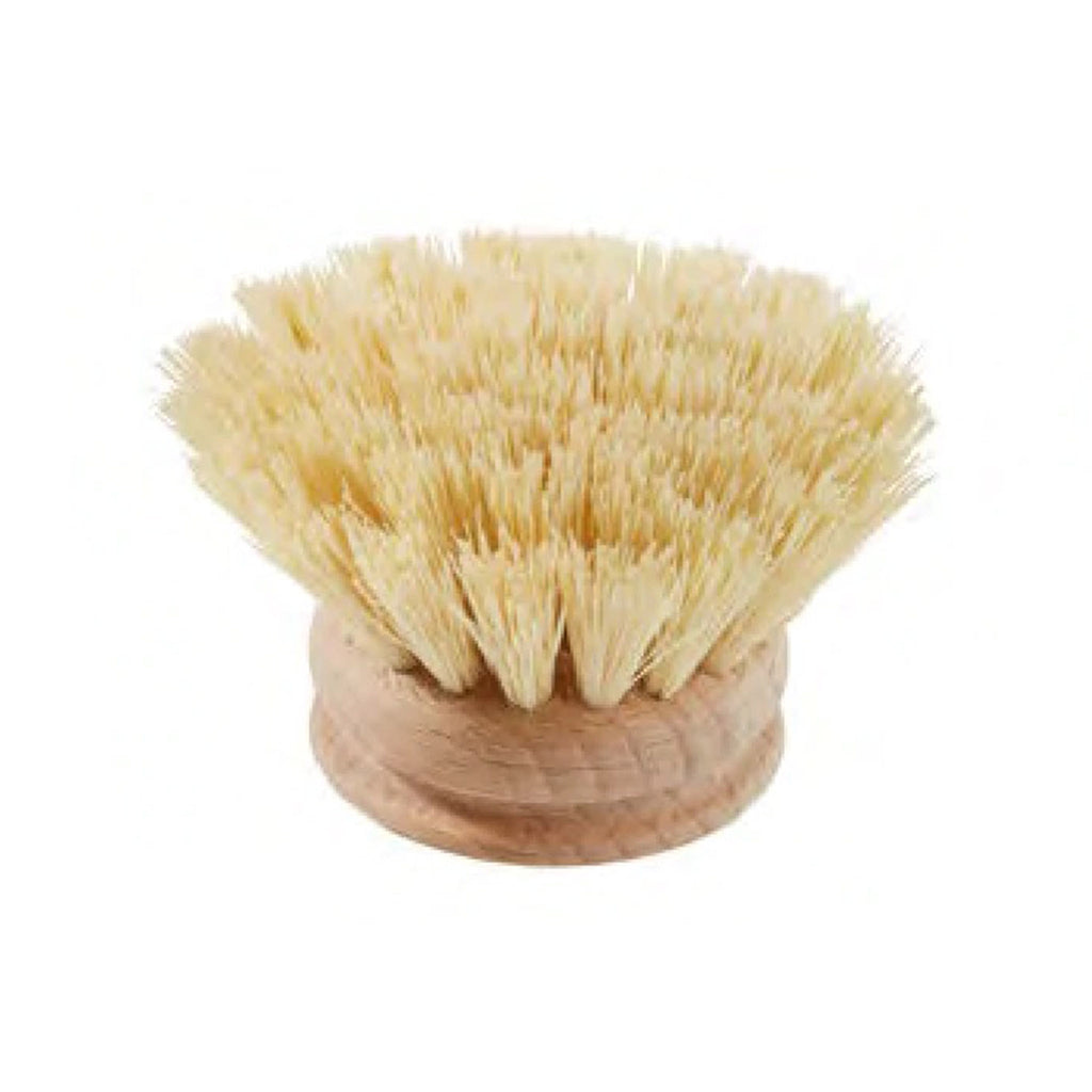 earth & nest natural fiber bristle round dish washing brush replacement head bristles facing up