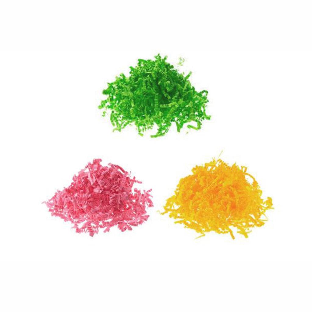 eco eggs eco paper grass in yellow green or pink