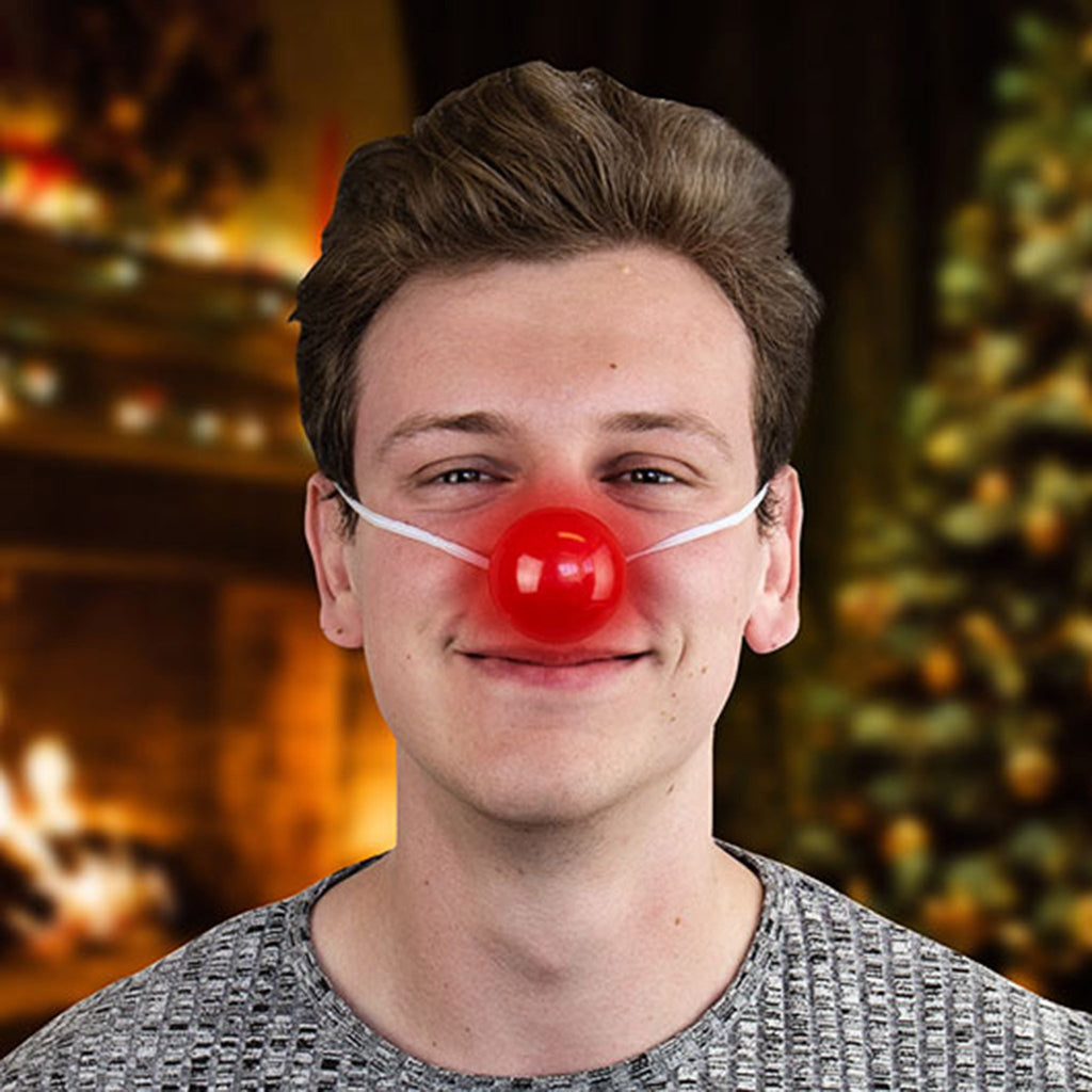 gift republic festive rudolph light up reindeer nose on adult