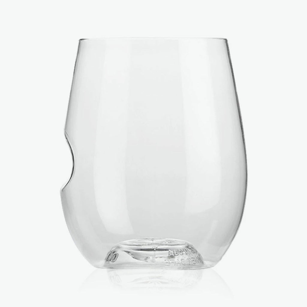 govino 12 ounce reusable polymer white wine stemless glass