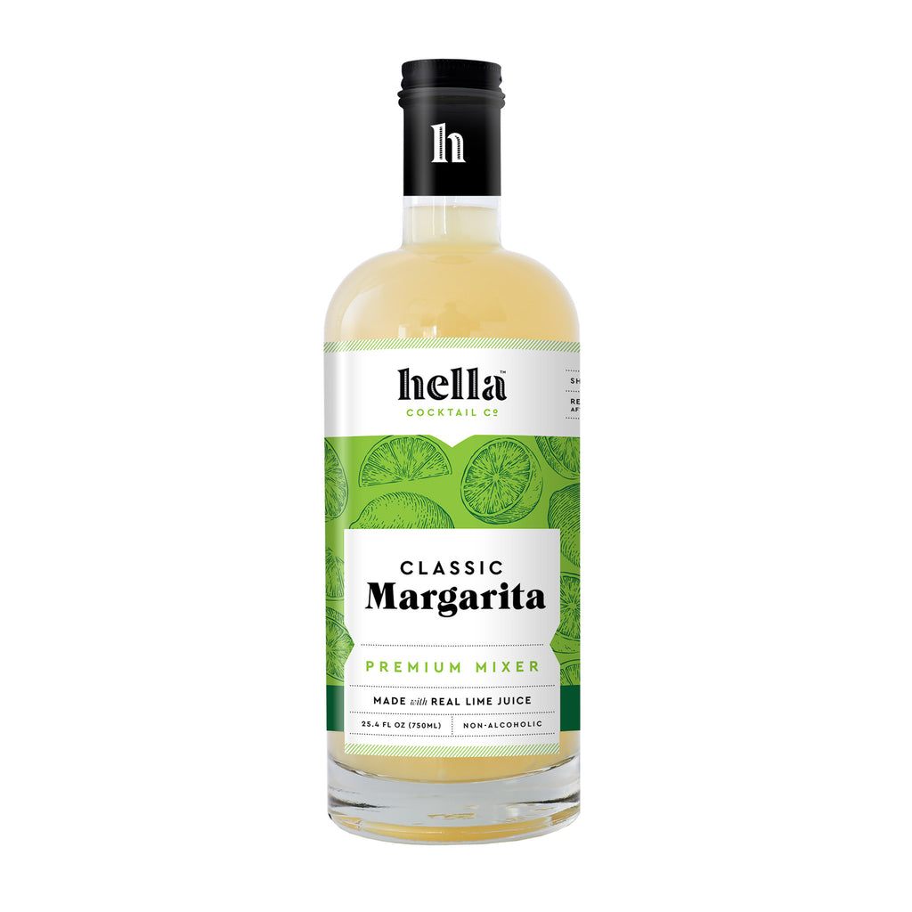 hella cocktail company classic margarita premium cocktail mixer in bottle
