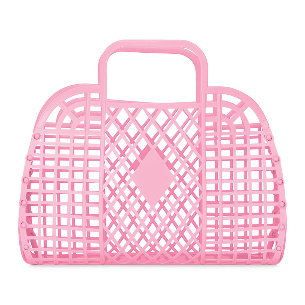 iScream large pink retro jelly bag basket front view.