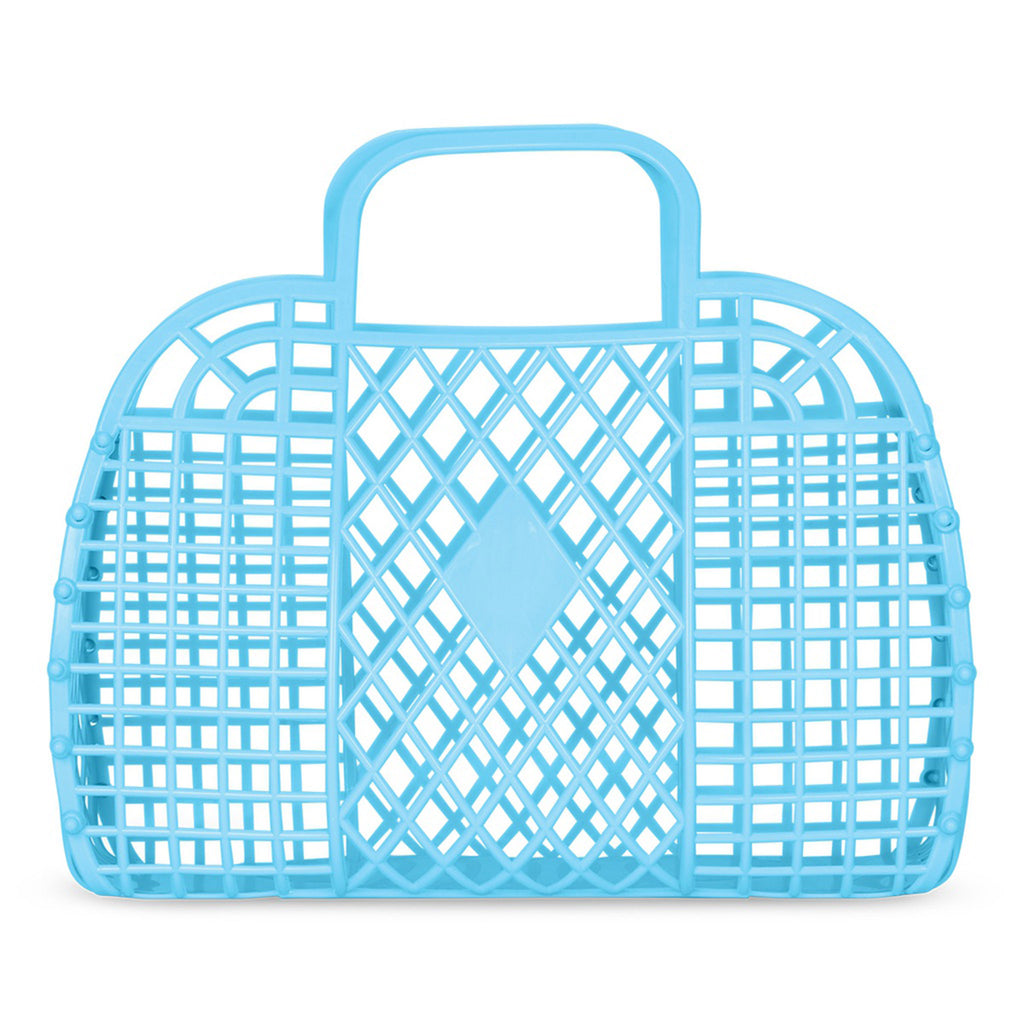 iScream large blue retro jelly bag basket front view.