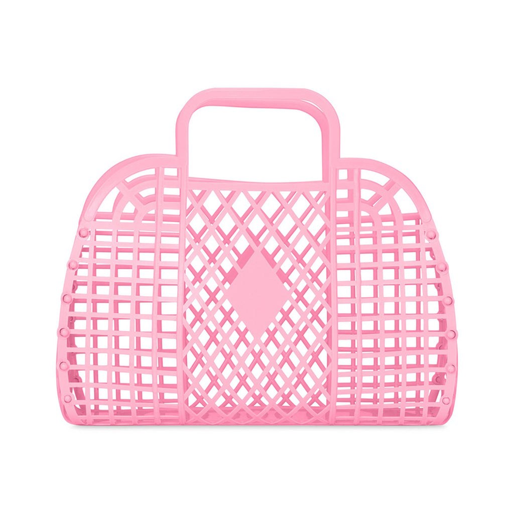 iScream small pink retro jelly bag basket front view.