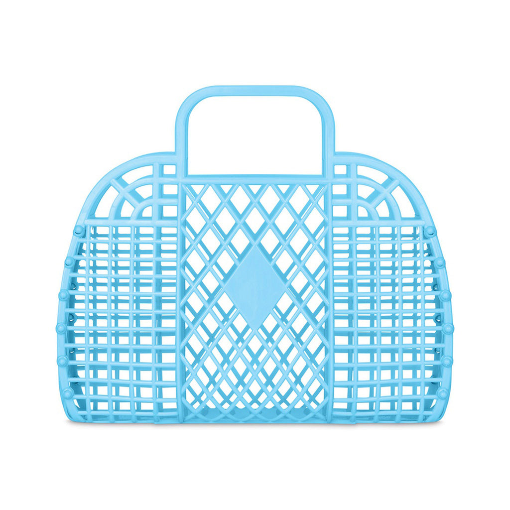 iScream small blue retro jelly bag basket front view.