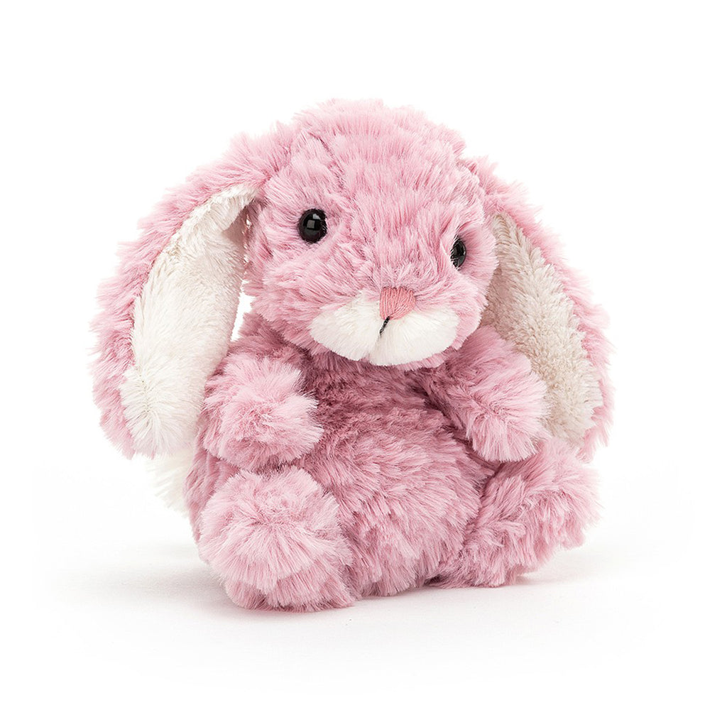 Jellycat Yummy Tulip Pink Bunny plush toy, front view.