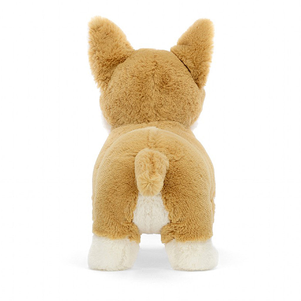 Jellycat Medium Betty Corgi Plush Toy, back view.