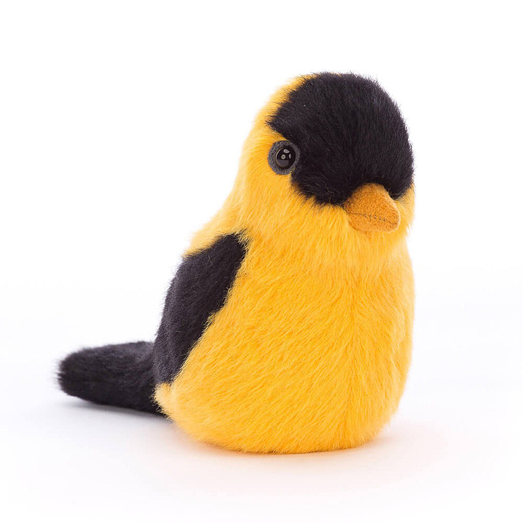 Jellycat Birdling Goldfinch plush toy front view.